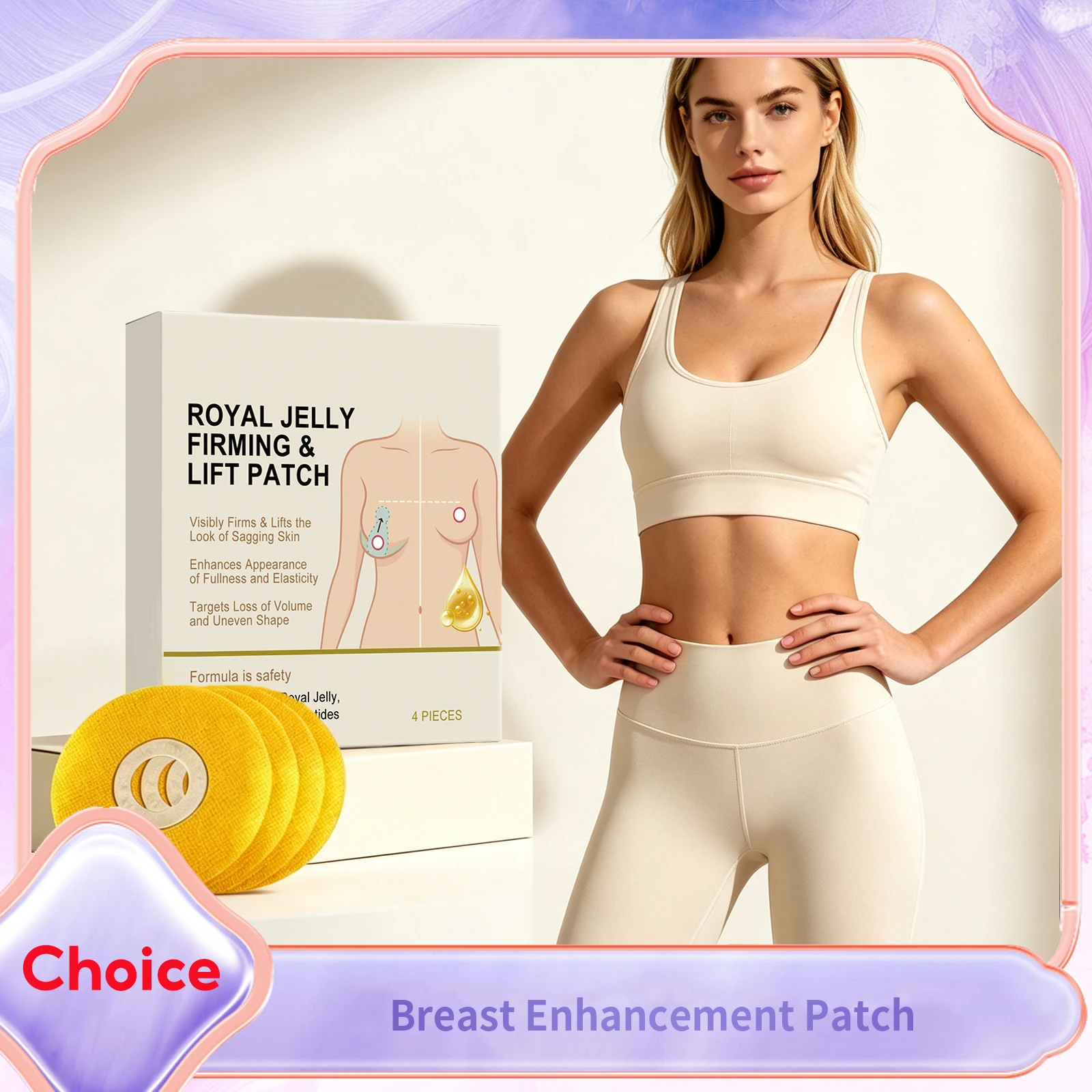 Breast Firming Lifting Patch Royal Jelly Chest Booster Plumping Size up Prevent Sagging Body Shaping Breast Enlargement Patches