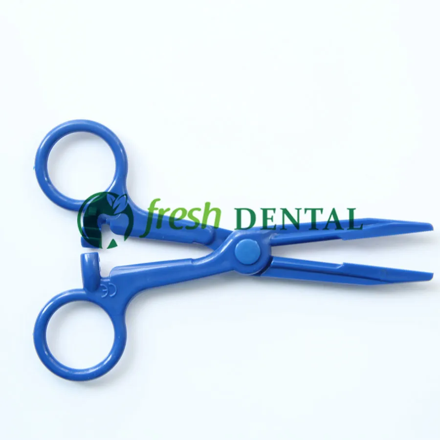 50 قطعة ملقط الأسنان القابل للتصرف Hemostats معدات طب الأسنان مقص بلاستيكي قفل الأسنان Forcep SL401