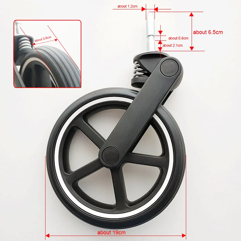 Stroller Front Wheel For Cybex Priam 3/4 2019~2026 Direct Replace Pushchair Accessories Baby Buggy Front Wheel