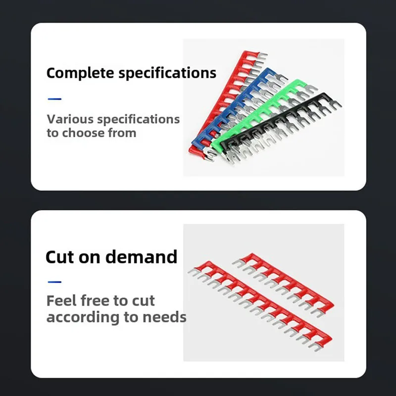 TB محطة بسبار سلك 15A25A45A مجتمعة قطعة ماس كهربائى U-نوع النحاس قواطع حافلة بار ربط سلك معزول موصل