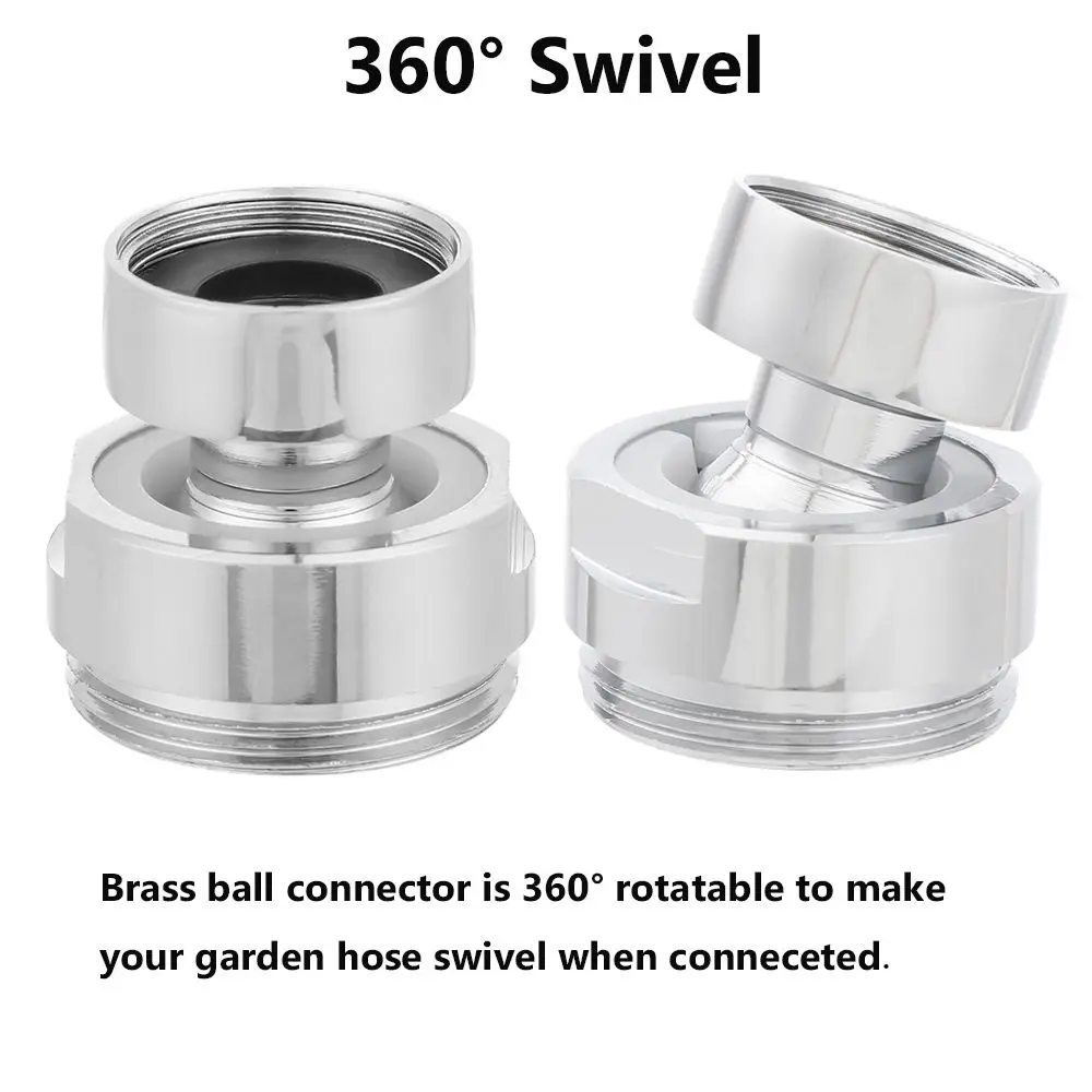 360 Degree Swivel Aerator Adapter Adjustable Brass Faucet Connector Shower Faucet Aerator Adapter Kitchen Faucet Fittings