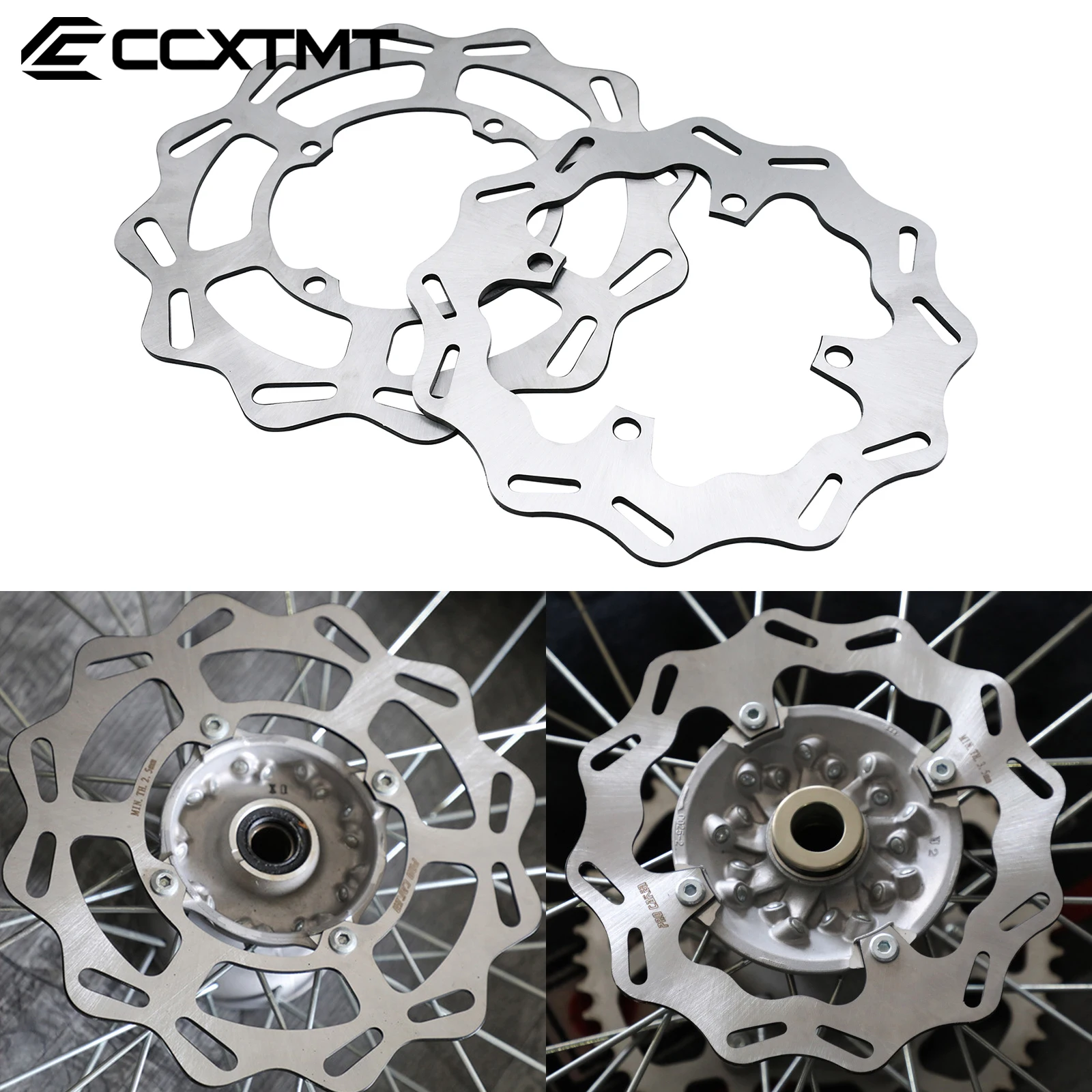

Motorcycles 240mm 270mm Front Rear Brake Disc Rotor For Kawasaki KX 125 250 250F 450F KLX 450R KX250F KX450F KLX450R 2006-2021