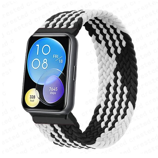 Strap for Huawei Watch Fit 2 band Accessories replacement belt Nylon braided solo loop bracelet Correa Huawei Watch fit 2 strap