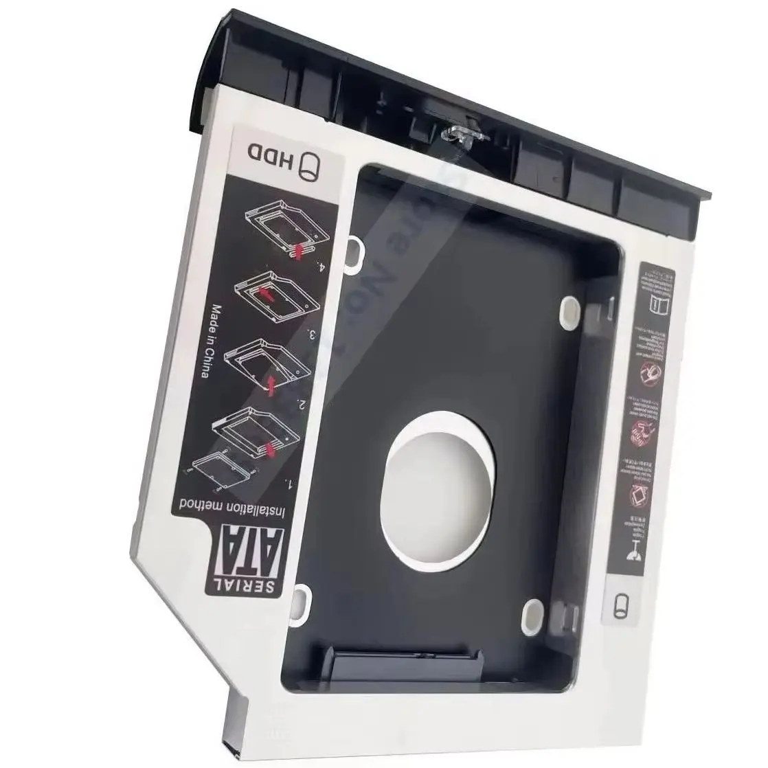 With Bezel Front Panel 12.7mm 2nd Secondary 2.5 SATA HDD Hard Drive Optical Bay Caddy Bracket for Lenovo G400 G410 G490
