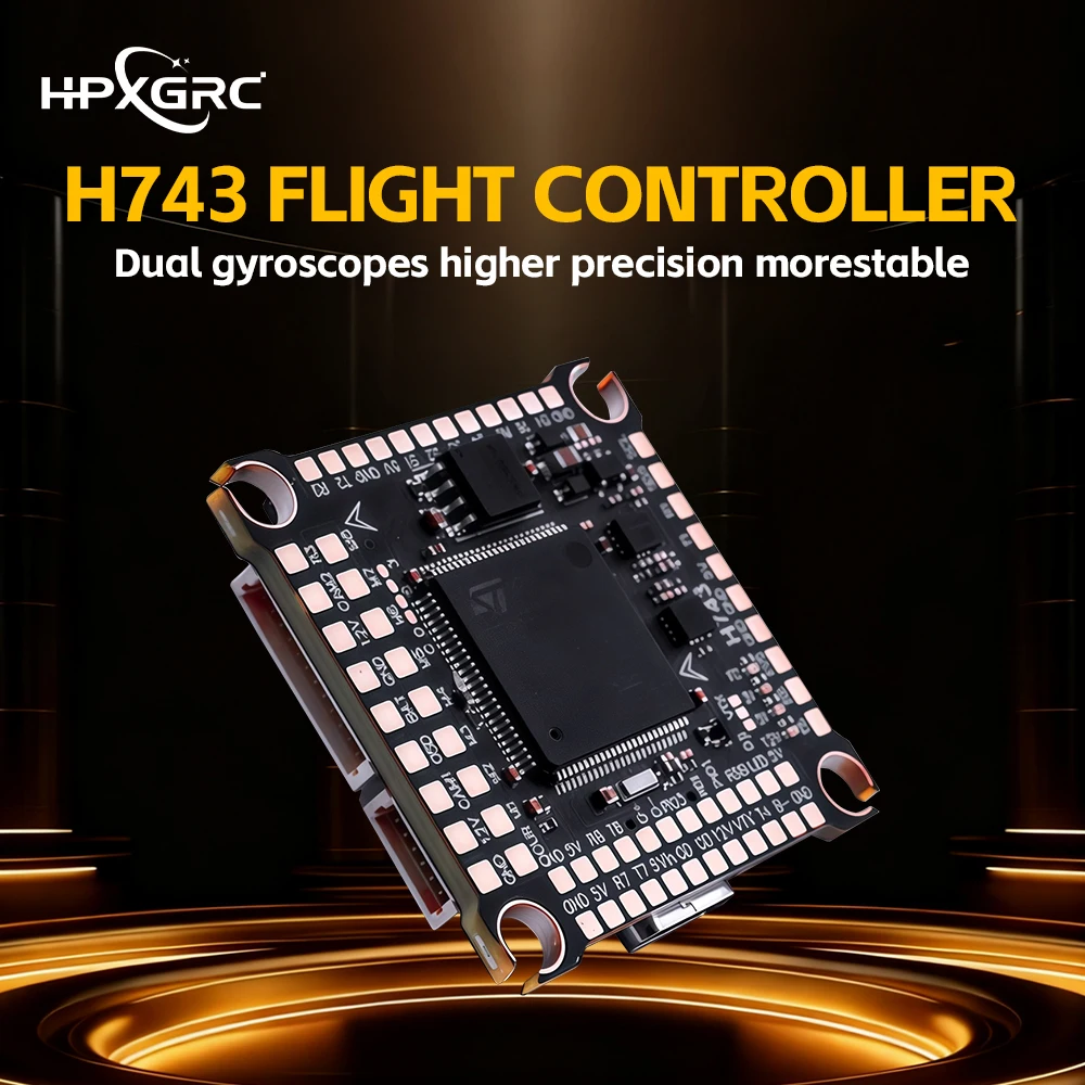 

Контроллер полета HPXGRC H743, двойной барометр ICM42688P, 16 МБ, черная коробка, поддержка BetaFlight Ardupilot FC 30,5 x 30,5 мм для RC FPV