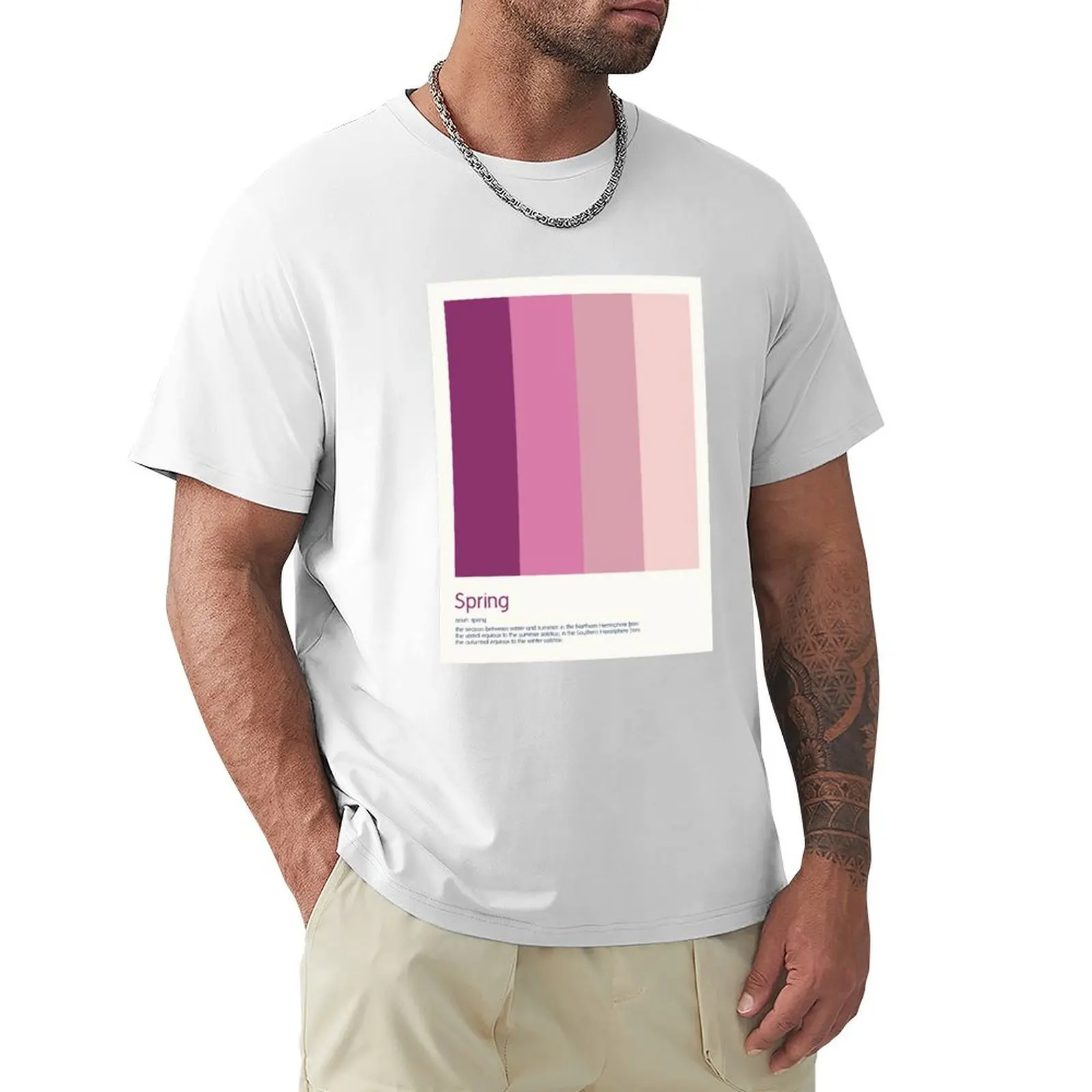 Spring Color Palette with Definition T-Shirt shirts graphic tees oversized blacks men workout shirt