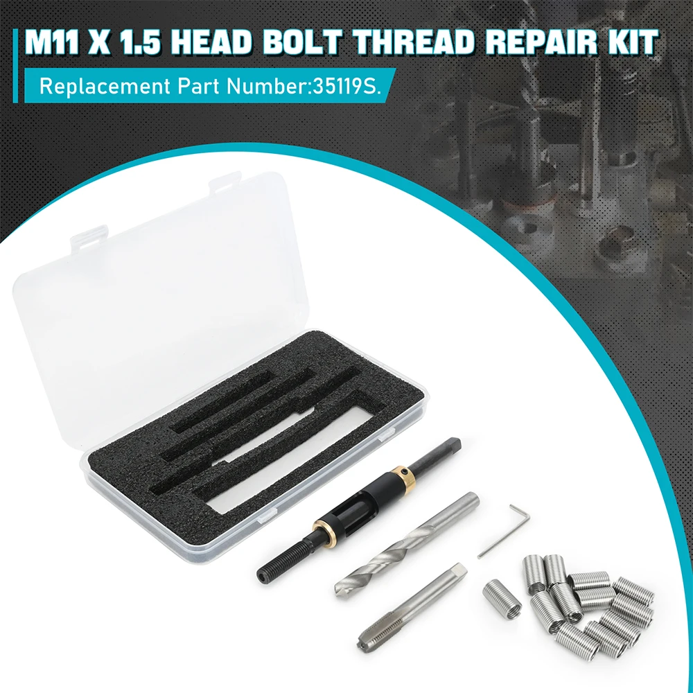 Universal Metric Head Bolt Thread Repair Kit 35119S Metric Head Bolt Thread Repair Kit For Cadillac For Honda For Toyota M11X1.5