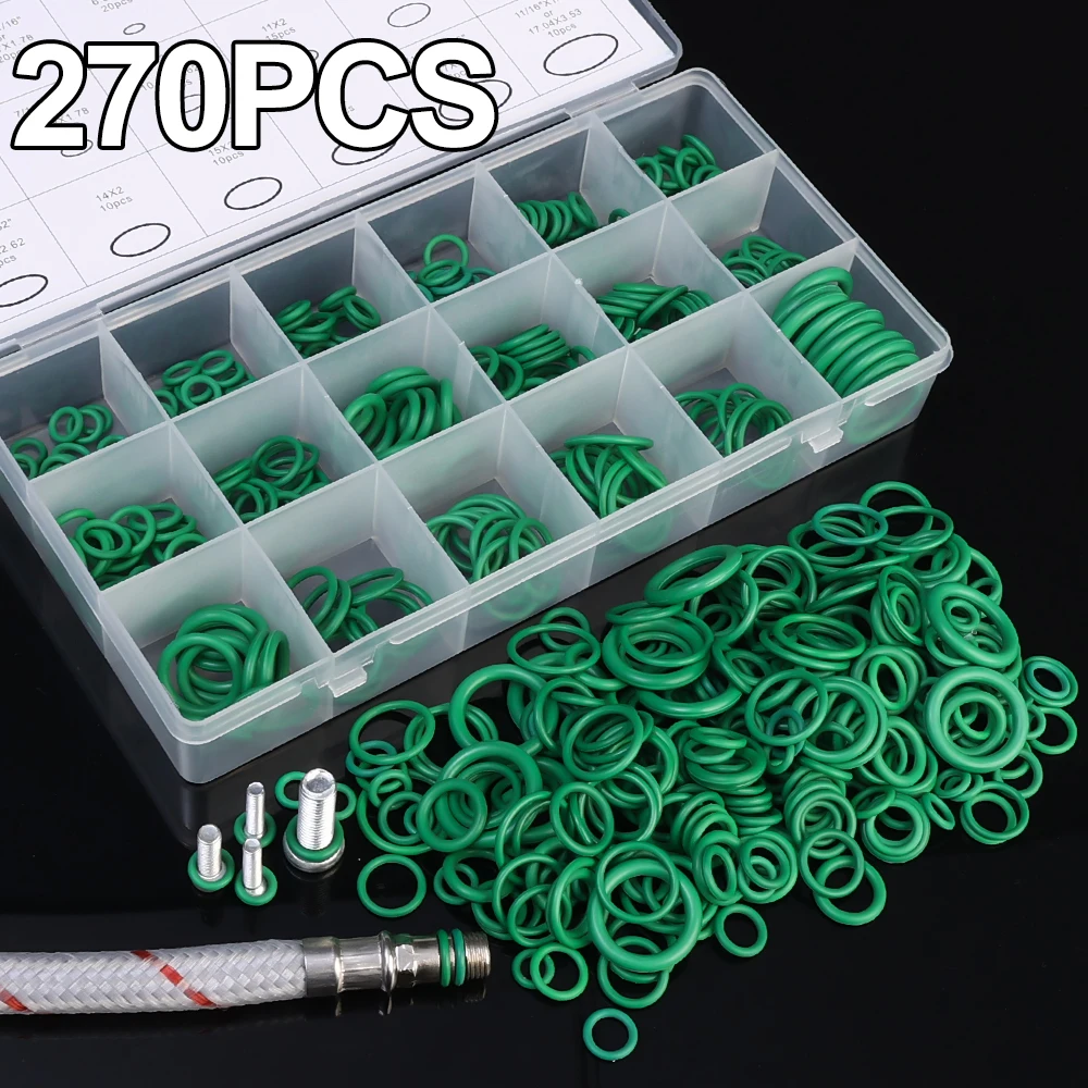 270Pcs O-Ring Assortment Kits High Pressure Rubber Sealing Gaskets For Plumbing Automotive Faucet Repair O-Rings Washers Sets