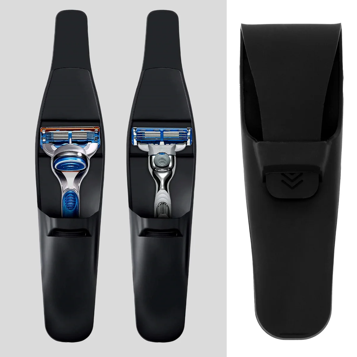 

2Pcs Razor Case Silicone Waterproof Travel Shaver Cover Bag Portable Razor Protector Carrying Storage Waterproof Shaver Case