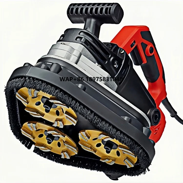 

Versatile concrete grinder, 220 volts electric, for edge, wall, and floor applications