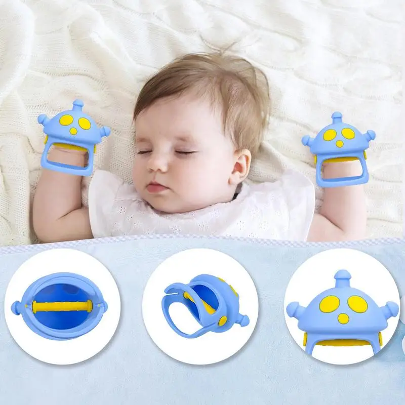 Baby Teether Toys Alien Teething Toys For Babies 6-12 Months Silicone Baby Toys Easy To Hold For Soothing Sore Gums Sucking