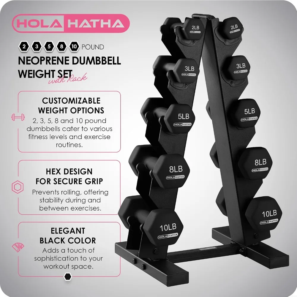 Dumbbell Set 2-10 lb w/ Rack Home Gym Strength Training