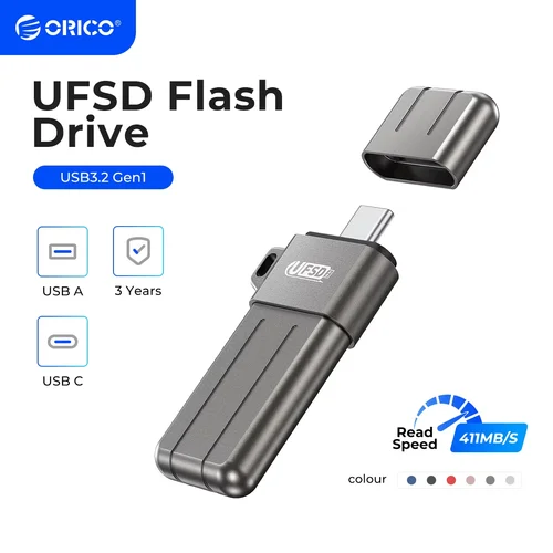 ORICO All Metal 512GB USB Flash Drive 411MB/S Pen Drive 256GB 128GB 64GB USB Stick Tipo C Pendrives Memory Stick U Disk