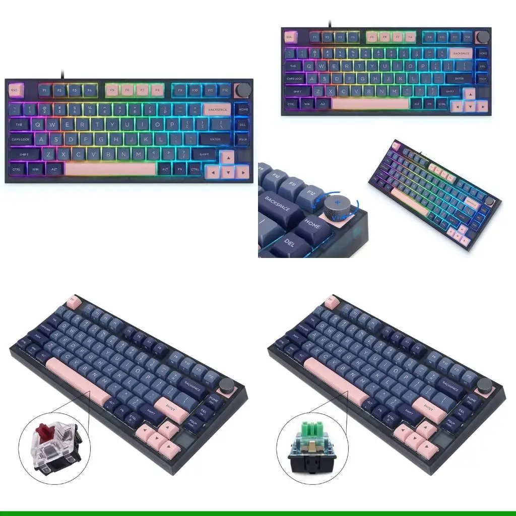 

U55C GK75 75% Механическое крепление в виде прокладки для клавиатуры Оптическая ось Горячая замена RGB Проводная