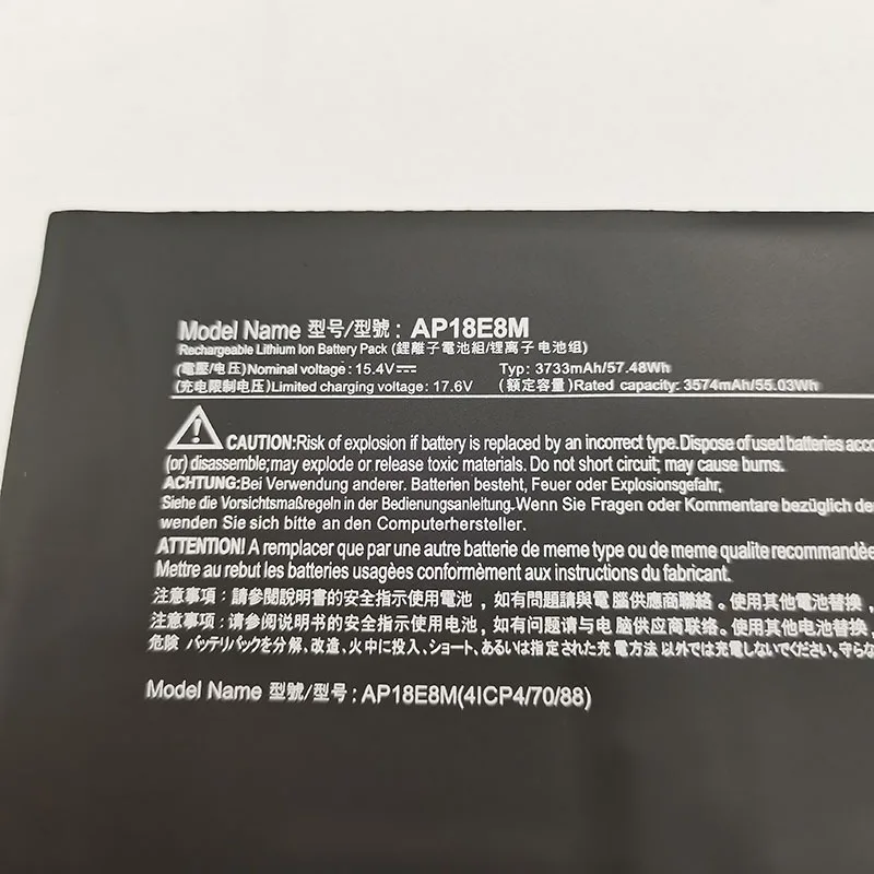 Replacement battery AP18E8M 3733mah For AN515-54 AN517-51 7 AN715-51 Battery AP18E7M