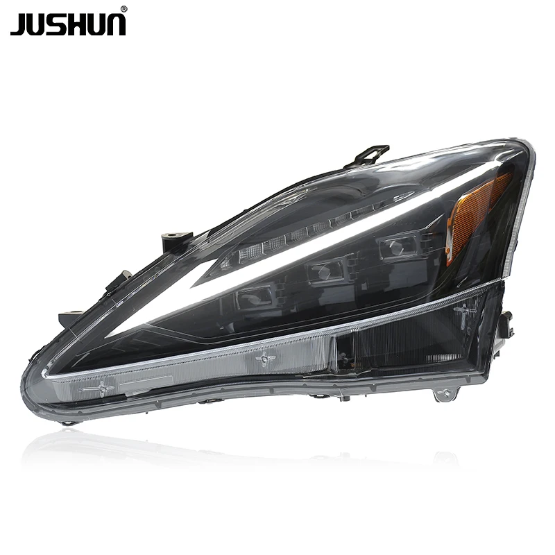 

JUSHUN LED Projector Headlights for Lexus IS250 IS300 06-12 Headlights Assembly Modified LED Running Light Flow Turn signal