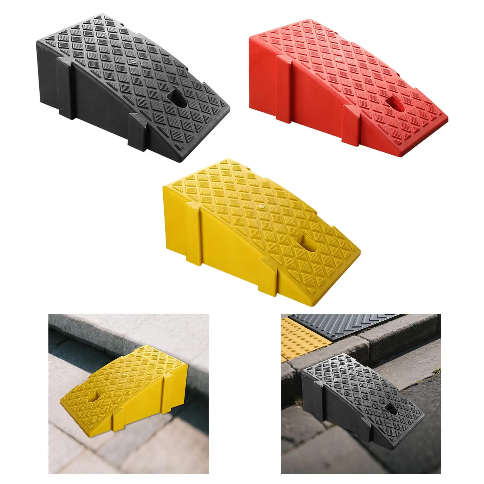 Rampa de umbral para el hogar, fácil de instalar, alfombrilla para pendiente, antideslizante, multifuncional, para acera de entrada, para acera de coche