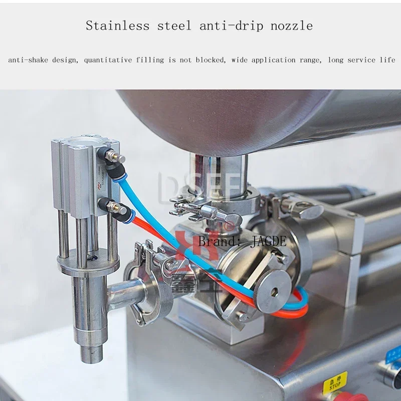 هوائي سعة كبيرة معجون أفقي السائل ثنائي الغرض ماكينة حشو هوبر اثارة صلصة الفلفل الحار مزرعة صلصة حشو #2