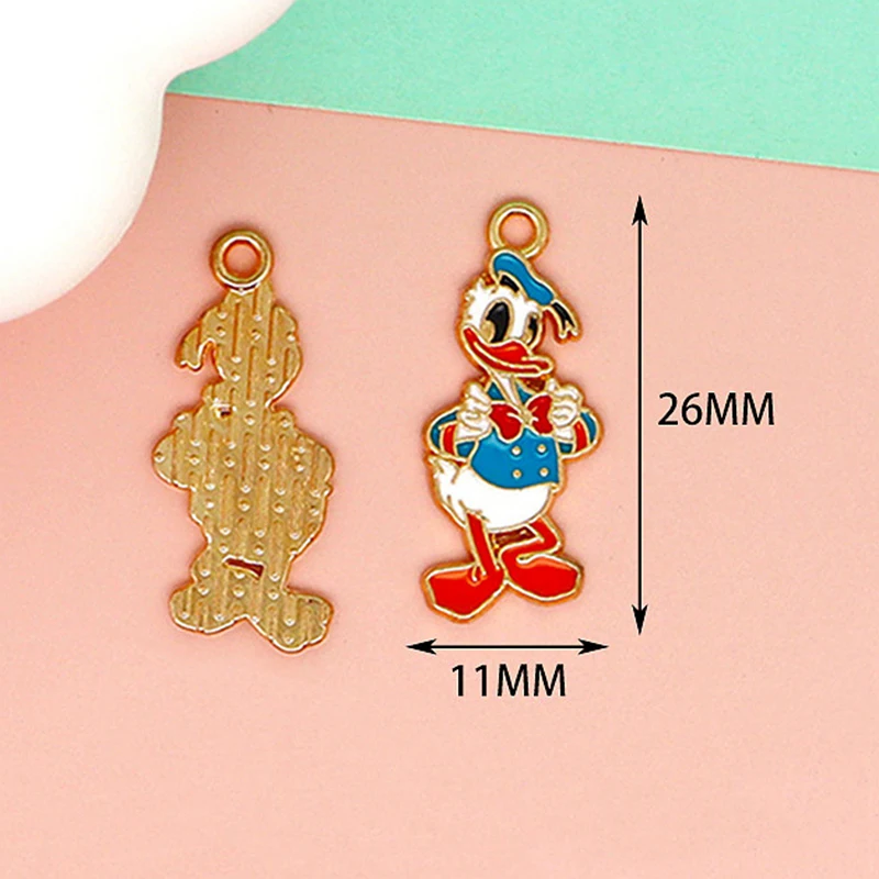 10PCS Anime Kawaii Animal Classic Alloy Pendant Cute Metal Shiny Charms DIY Necklace Bracelet Earring Jewelry Keychain Accessory