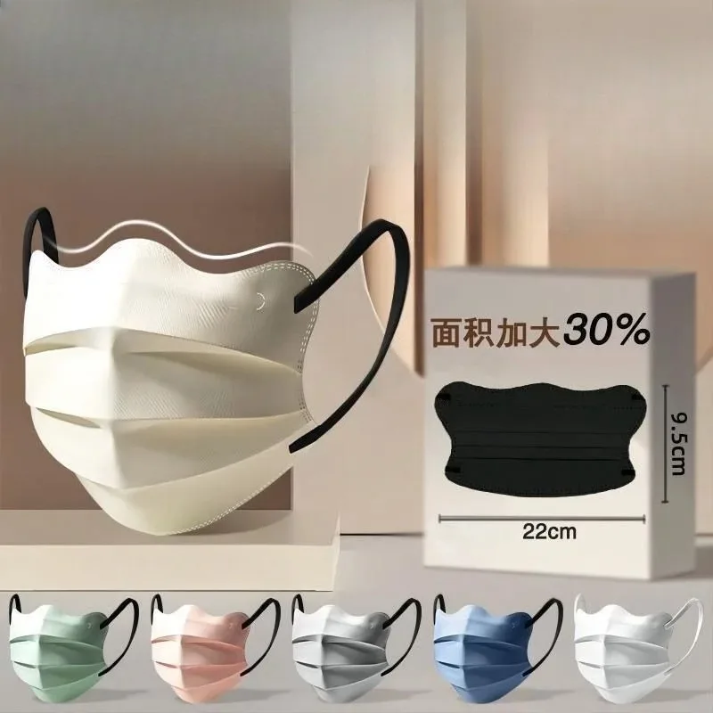 10PC 蝶形デザイン使い捨てフェイスマスク個別に V フェイス防塵 3 層プライフィルターカラー保護フェイスカバー