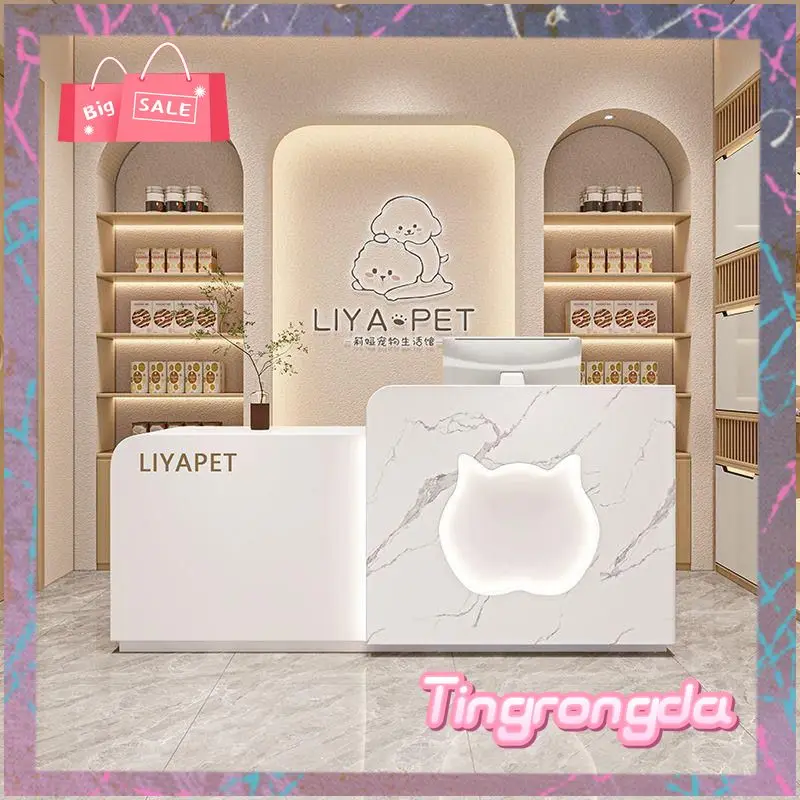 Checkout Modern Front Desk Reception Counter White Classic Business Reception Desks Beauty Salon Mostrador Recepcion Furniture