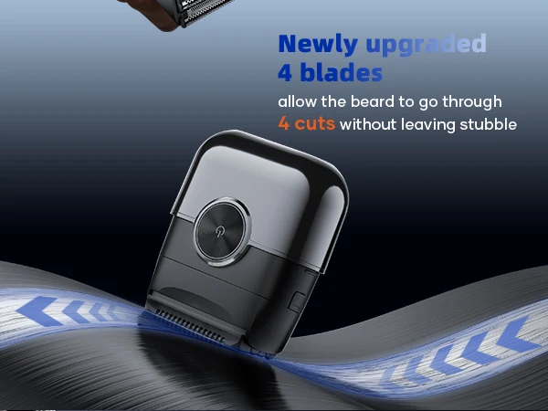 KENSEN S26 Electric Shaver for Men 4D Floating Blades Foil Shavers Waterproof 8000RPM Beard Trimmer Portable Mini Electric Razor