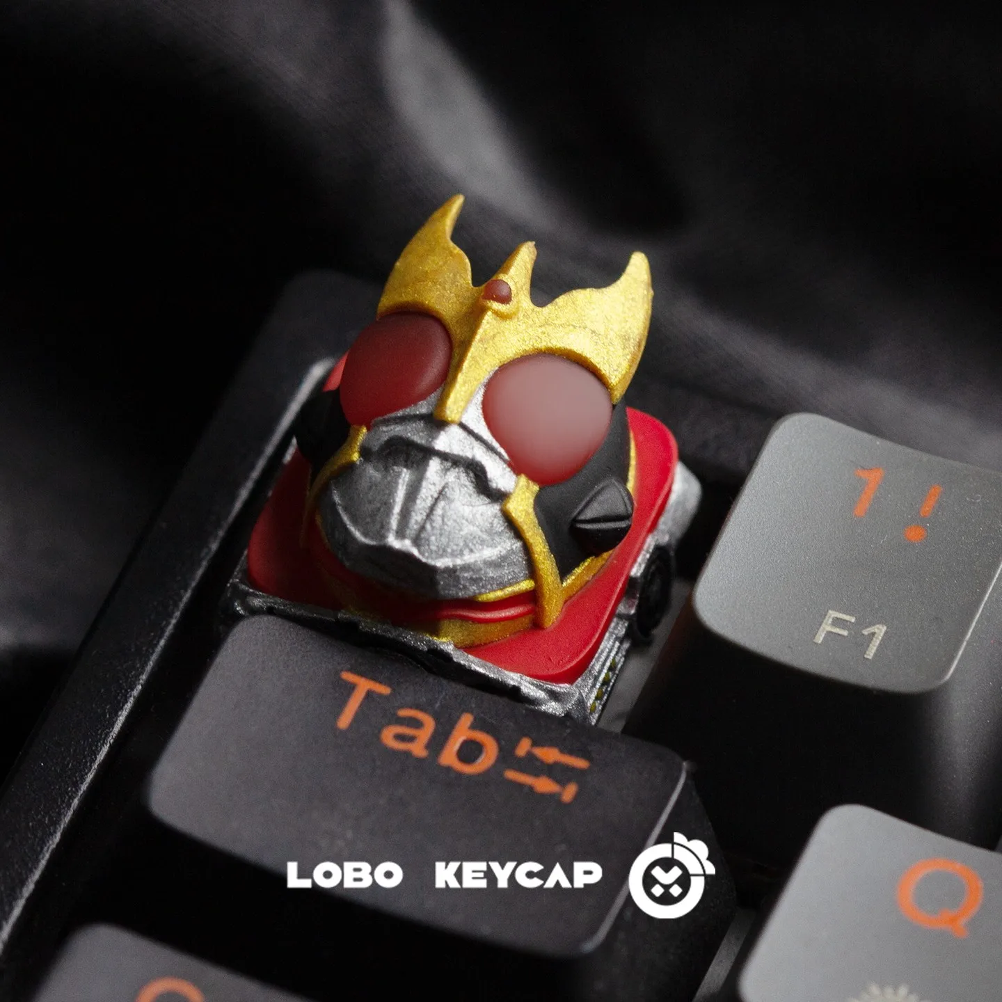 LOBO Custom Keycap Masked Rider Transparent Anime Keycaps for Mechanical Keyboard Caps  ESC Replacement Key Resin Key Caps Gifts
