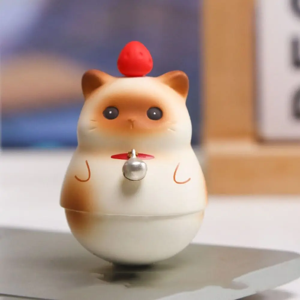 Jouets à secouer créatifs, poupée oscillante, dessin animé, chat potelé, ornement en résine, joli chat Kawaii, décorations de voiture, décoration de maison