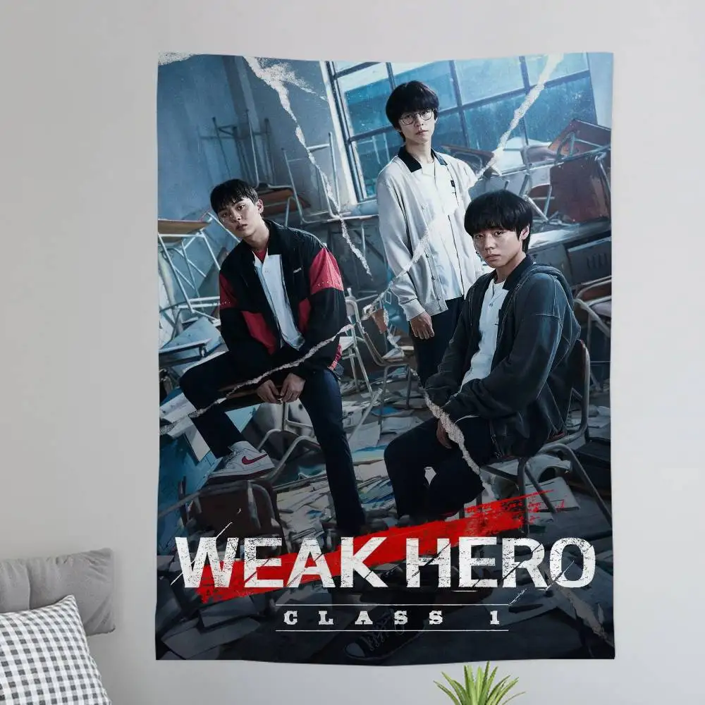 Weak Hero Class 1 Anime Tapestry Hippie Flower Wall Carpets Dorm Decor Cheap Hippie Wall Hanging