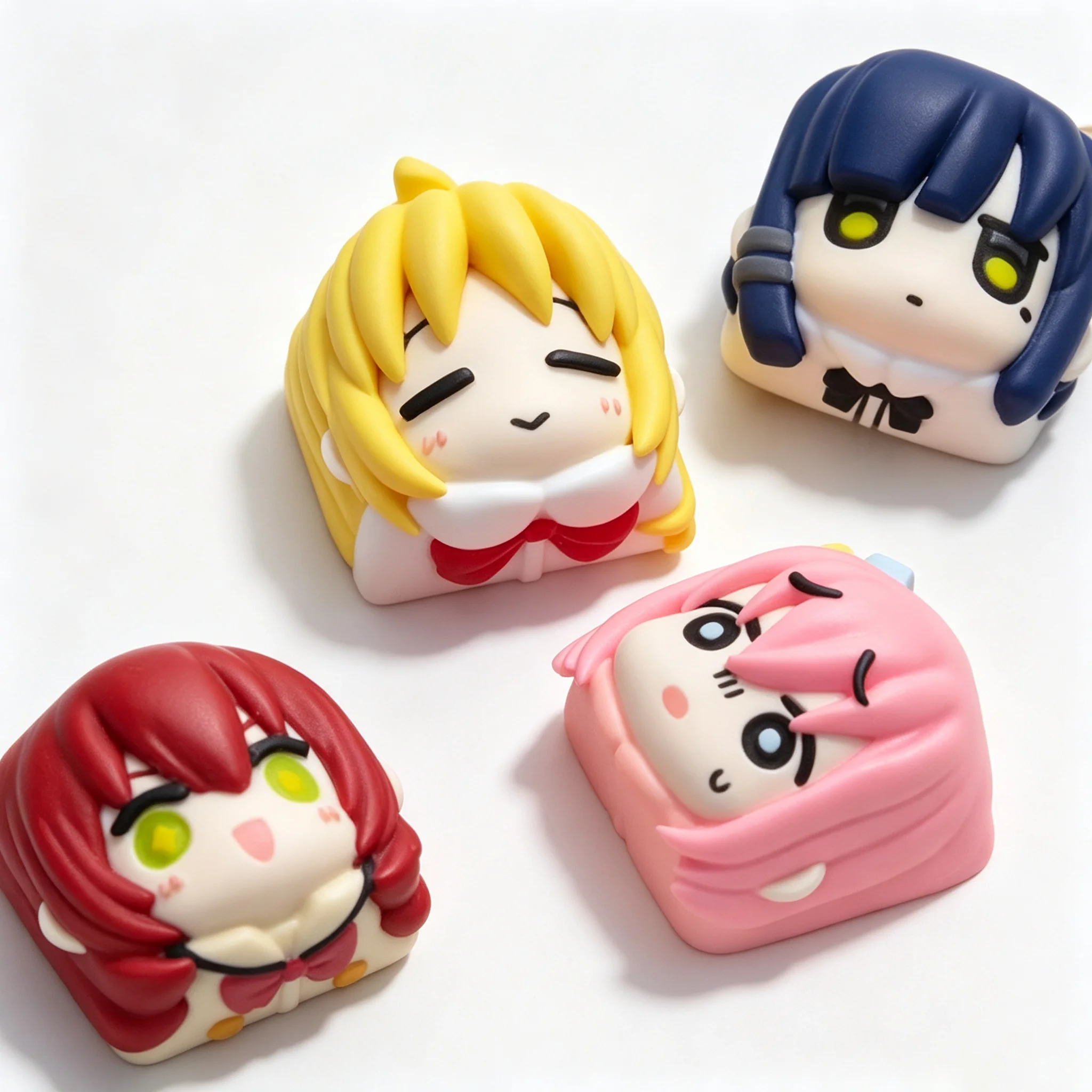 Bocchi The Rock! Artisan Keycap Set Hitori Ikuyo Nijika Ryo Anime Resin Custom Keycap For Cherry Mx Mechanical Keyboard Gift