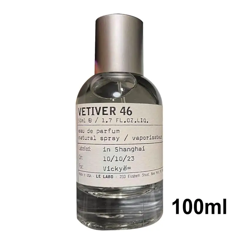 Vetiver 46 Profumo da uomo 100ml Profumi da viaggio Nebbia a lunga durata da donna Fragranza legnosa leggera Profumo d'atmosfera affascinante