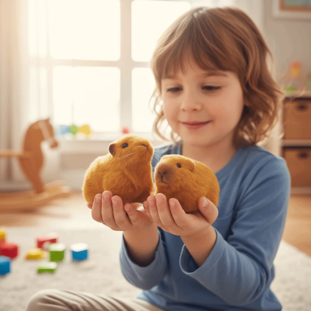 프리미엄 귀여운 동물 시뮬레이션 퍼 카피바라 정교한 실물 같은 카피바라 부드러운 동물 피규어 모델 선물