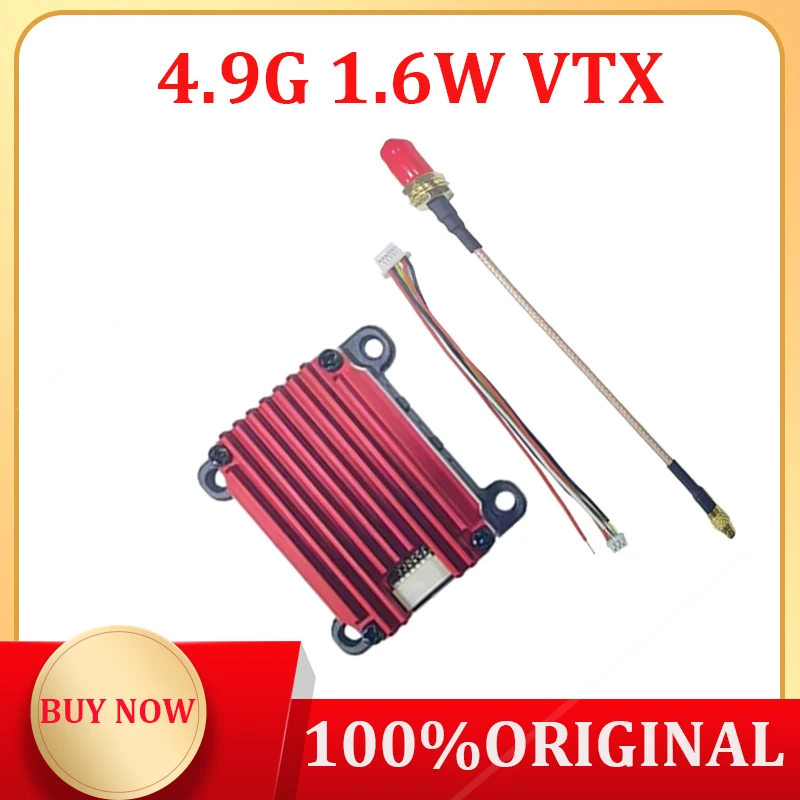 

4.9G 1.6W VTX 8CH Video VTX FPV 8CH 1600mW Adjustable For Long Rang Racer Drone Multirotor DIY Part