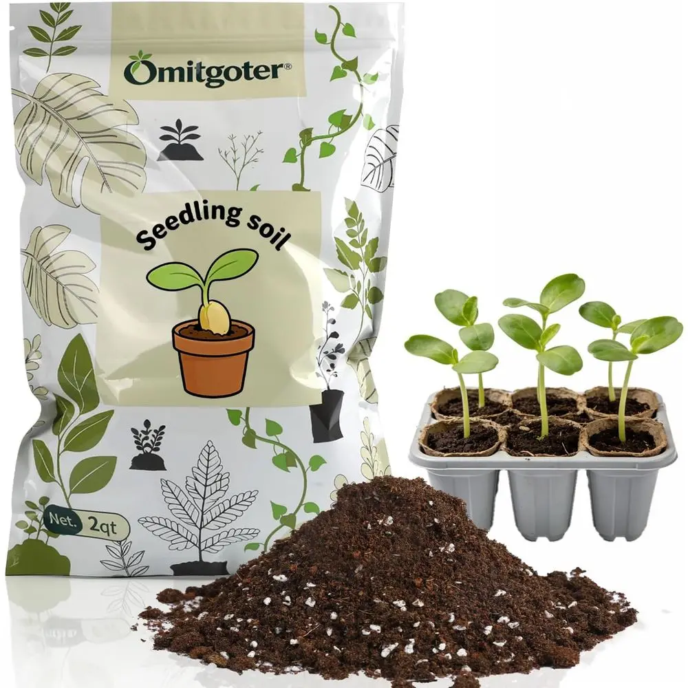 Mezcla de Tierra y Maceta para Semillas Orgánicas, 1 qt, 100% Natural, Promueve el Enraizamiento y la Germinación