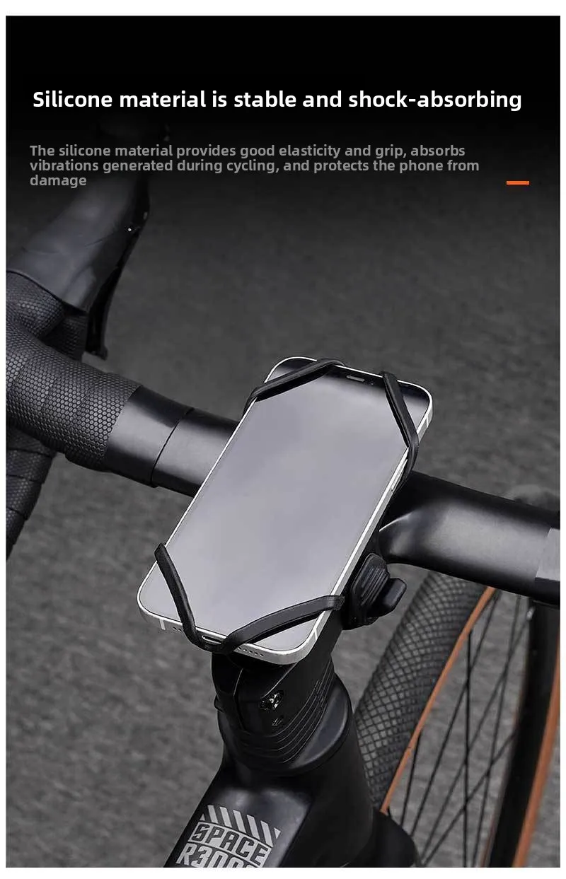

mobile phone special bracket shock absorption anti-skid silicone strap bracket riding mountain road bike navigation bracket