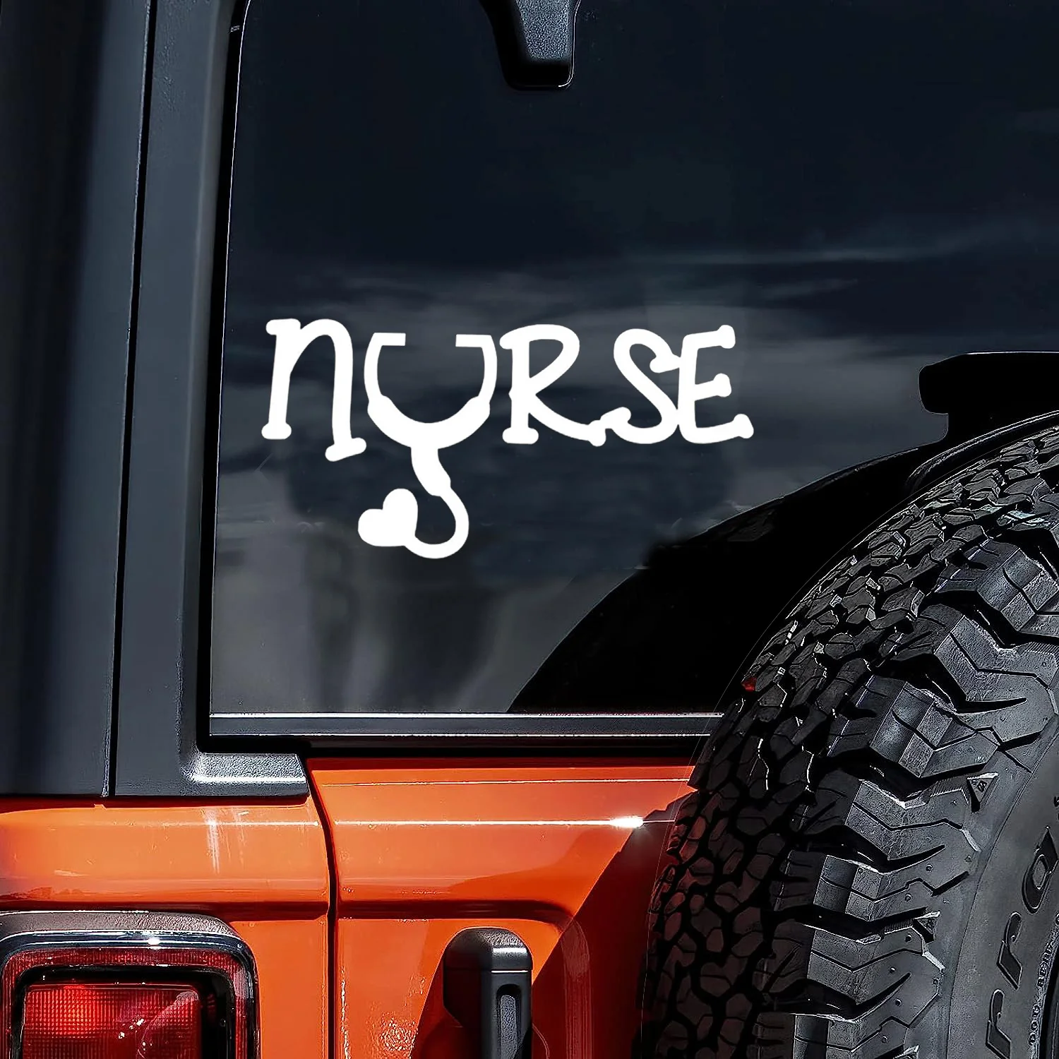 

"NURSE" Stethoscope Heart Vinyl Decal, Medical Love Themed Sticker for Laptops, Water Bottles & Vehicles
