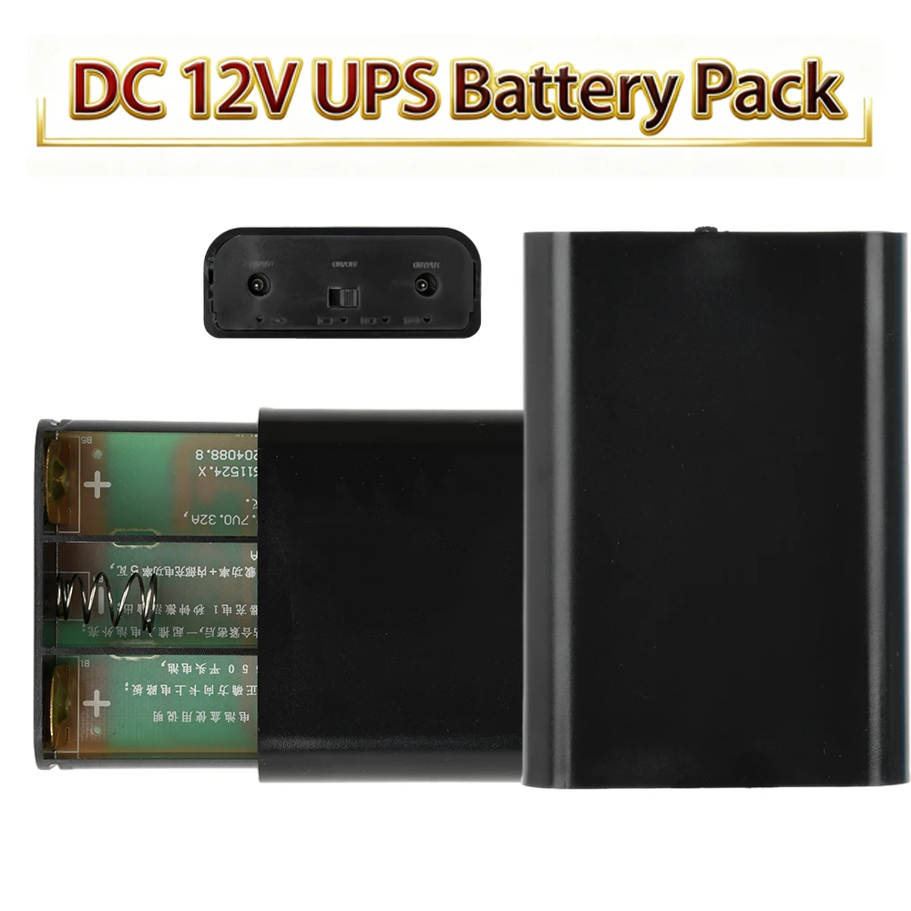 DC 12V Uninterrupted Power Supply 3*18650 Lithium Battery Case DIY Power Bank Box UPS for House Router Cellphone Tablet Modem