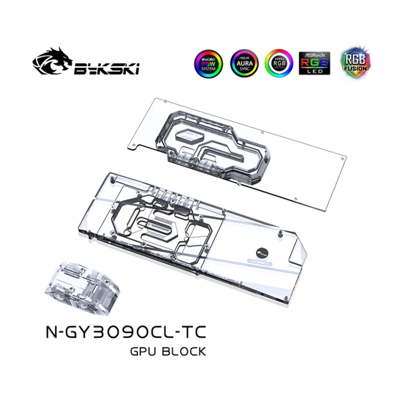 Bykski Water Block use for GALAX RTX 3090 Classic /GAINWARD 3090 Blower Bulk GPU Card/ Active Backplate Cooling/ Copper Radiator