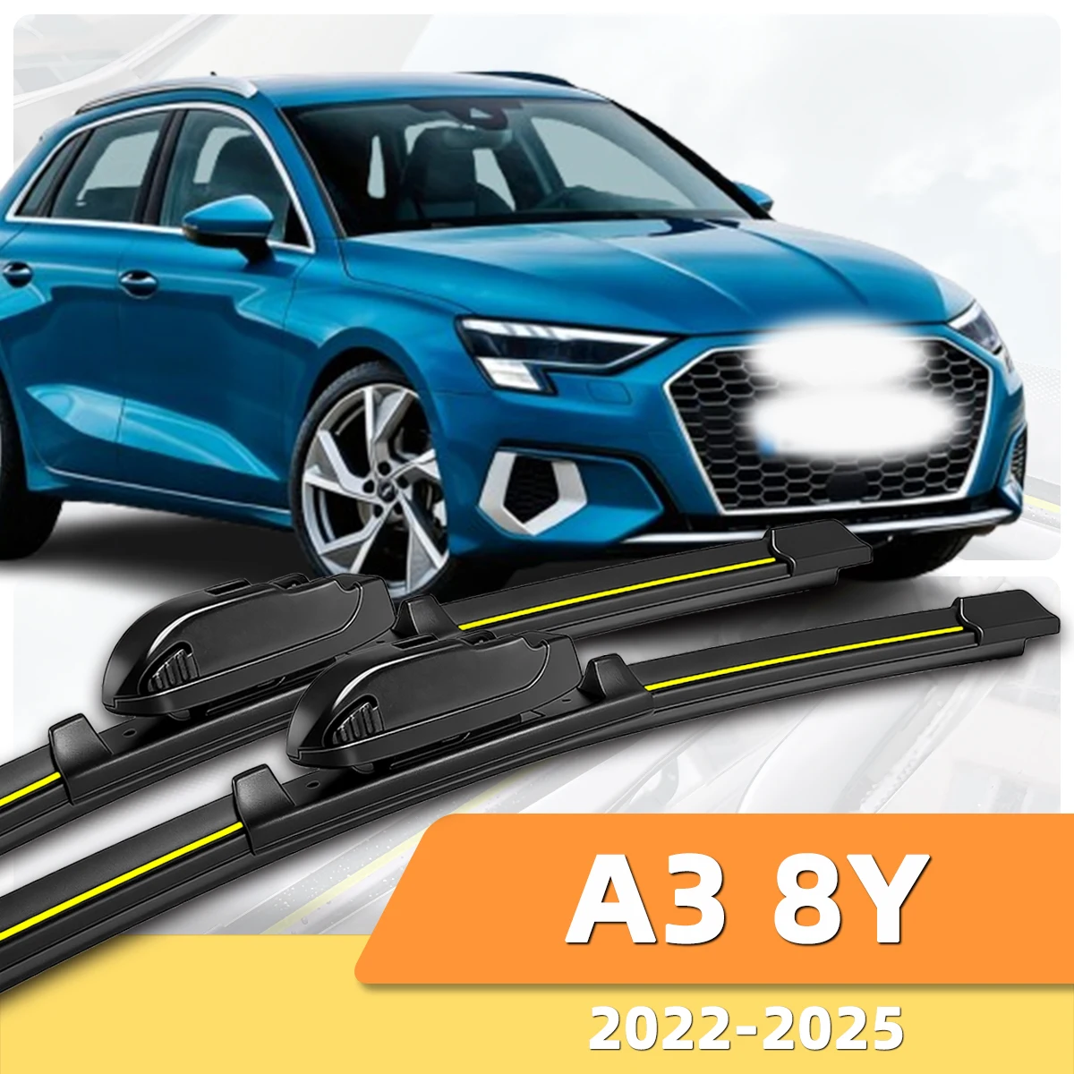 

2 шт. щеток стеклоочистителя для Audi A3 8Y (2022-2025) – всепогодные, прочные, стабильные, бесшумные передние дворники