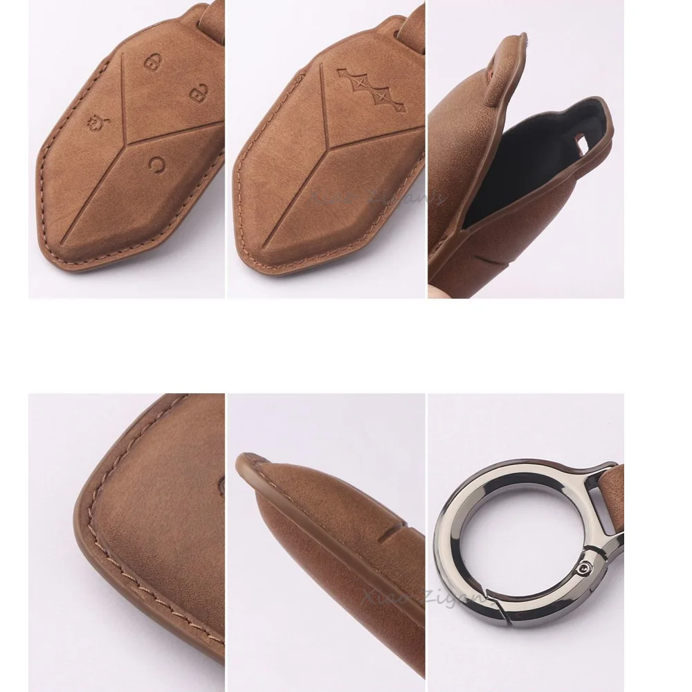 For BYD Ti7 Fangchengbao Ti7 2025~2027 2026 Aluminum Alloy Car Key Anti-drop Control Protective Cover Key Ring Accessory