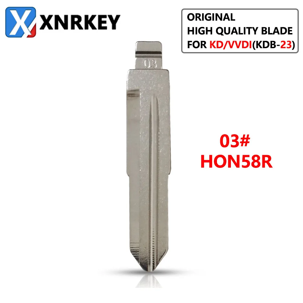 

XNRKEY 10 Pcs 03# HON58R Original High Quality Blade for KD/VVDI Remote Key Replacement Metal Blank Uncut Blade