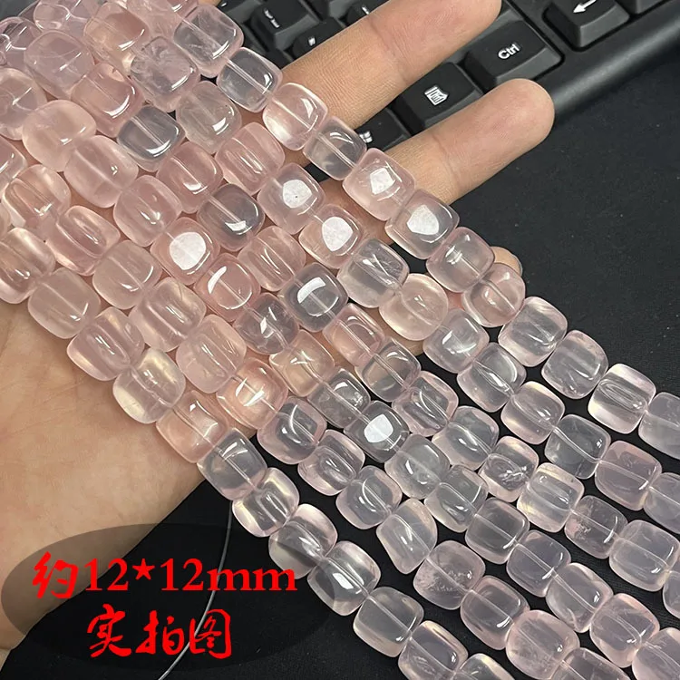 

AAAAA свободные бусины розового кварца самородки квадратные барокко 8-12 мм 38 см природа DIY Изготовление ювелирных изделий