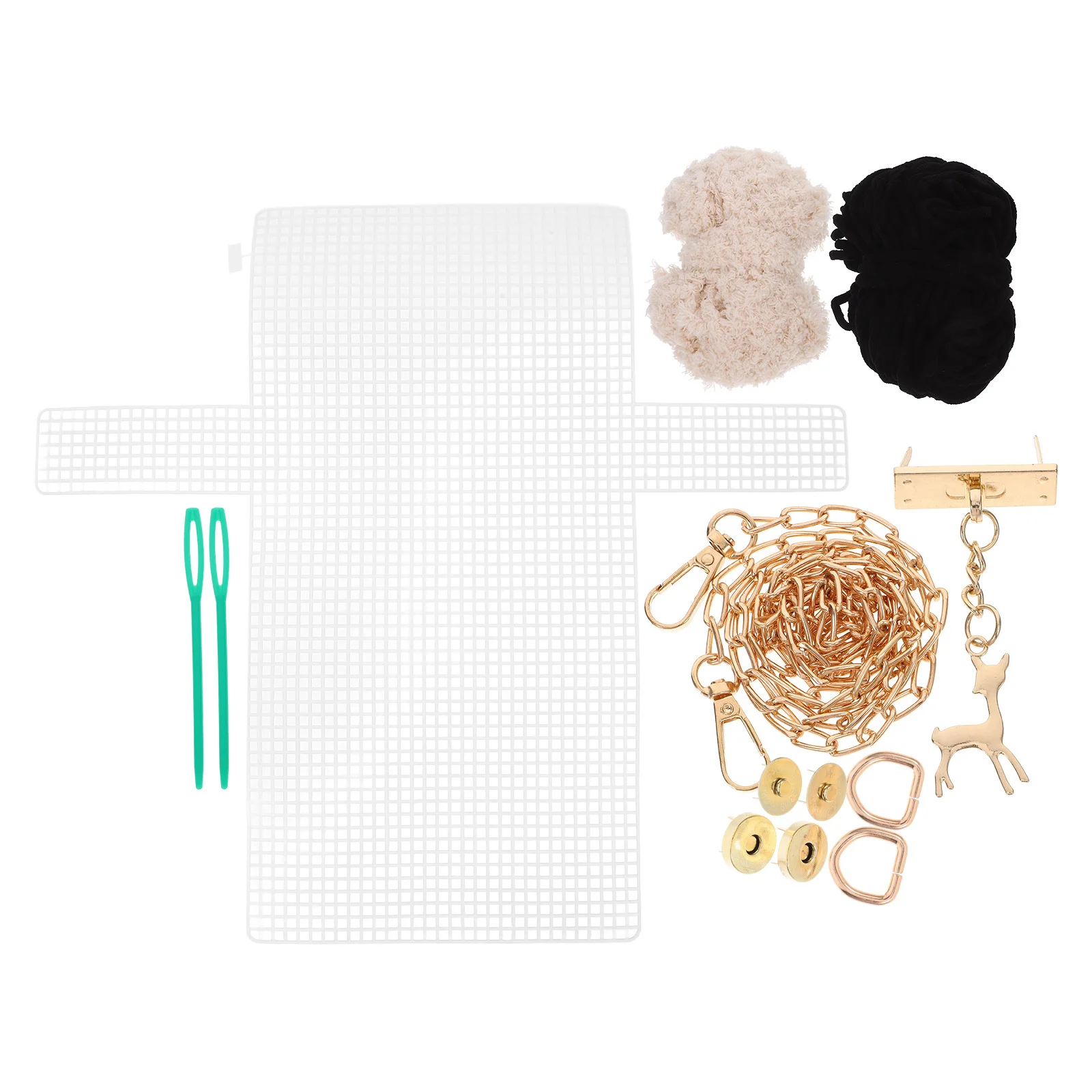 

1Set DIY Purse Material Kit Woven Bag Making Supplies Enhanced Craft Experience Portable Pouch Knit Set for Gifting Or Selfuse