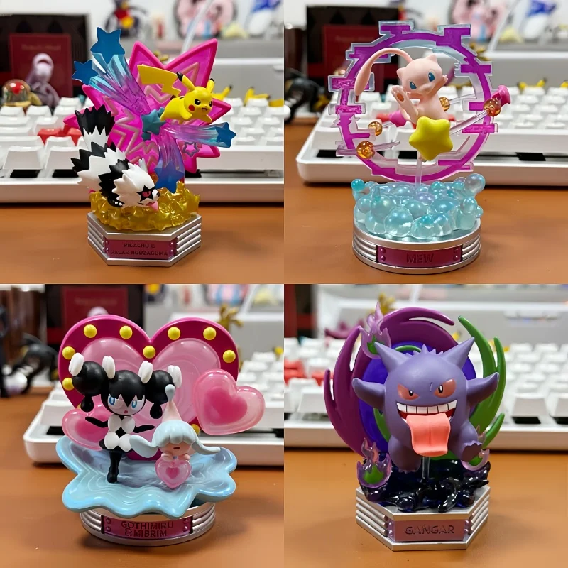 Re-Ment Pokemon Neon Party Pokemon Rement Box Egg Table Ornament Blind Box Christmas Birthday Gift Toy