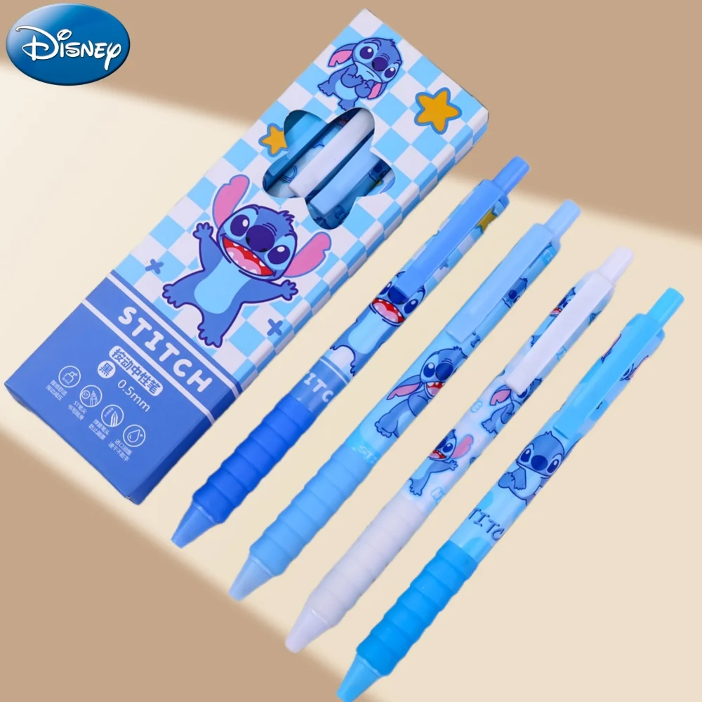 4/6pcs Kawaii Stitch Anime Press Gel Pens Writing Cute 0.5mm Black ink Signature Pen School Office Supplies Kids Stationery Gift