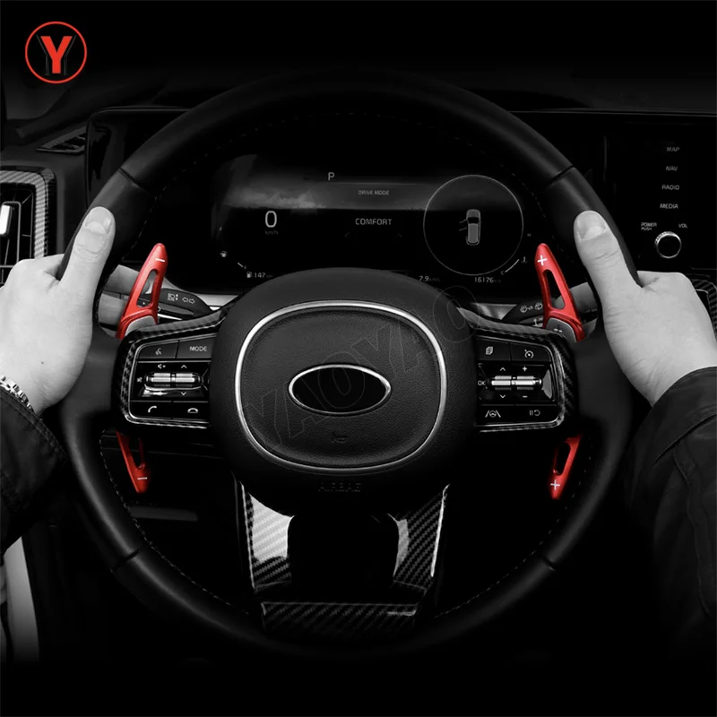 Volante dsg extensão adesivo shift paddle engrenagem extensor shifter para kia sorento mq4 x-line 2024 estender acessórios