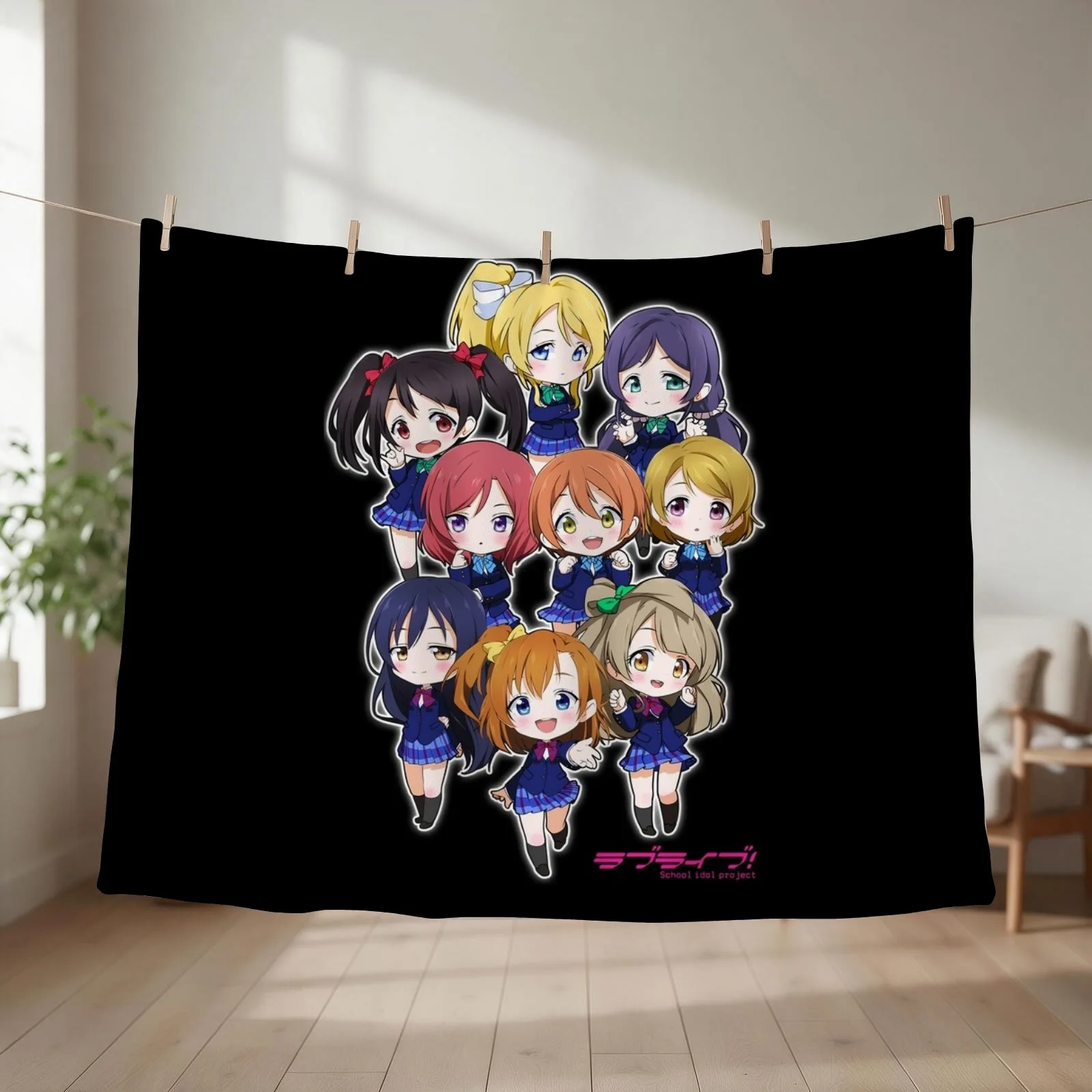 LOVE LIVE! SCHOOL IDOL PROJECT Throw Blanket couch cozy soft plush fuzzy picnic outdoor blanket