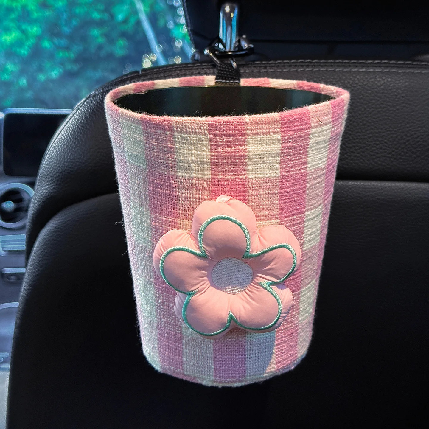 العالمي سيارة كيس النفايات المقعد الخلفي مسند الرأس القمامة القمامة سلة المهملات لطيف فتاة سيارة الأنسجة صندوق مظلة تخزين دلو #6