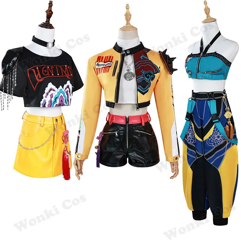 

Костюм охотника на демонов Kpop Idol Rumi Zoey Mira, парик для косплея, костюмы для волос, женская сценическая одежда на Хэллоуин; 2,c'4,h.