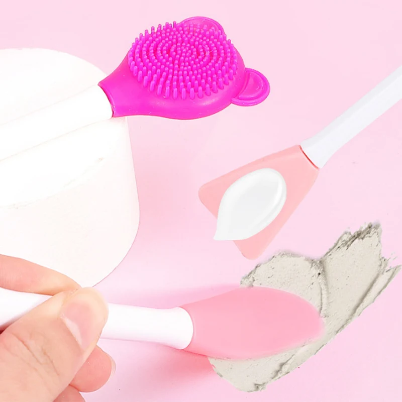 Cute Face Mask Brush Silicone Facial Mask Mud Mixing Brushes Original Soft Fashion Beauty Women Skin Face Care Makeup Tools